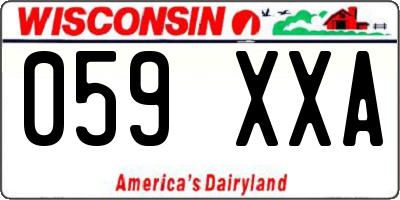 WI license plate 059XXA