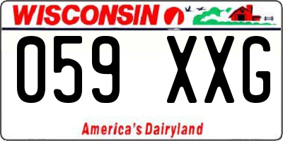 WI license plate 059XXG