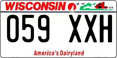 WI license plate 059XXH