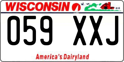 WI license plate 059XXJ