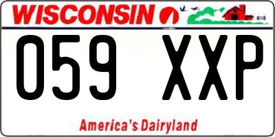 WI license plate 059XXP
