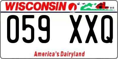 WI license plate 059XXQ