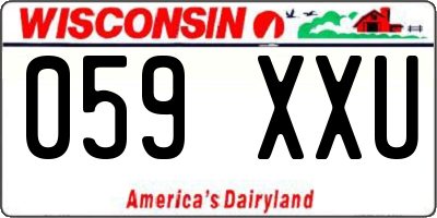 WI license plate 059XXU