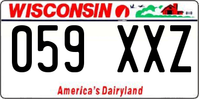 WI license plate 059XXZ