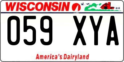 WI license plate 059XYA