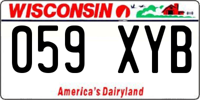 WI license plate 059XYB