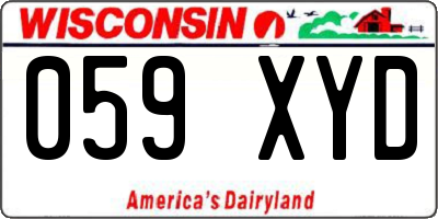 WI license plate 059XYD