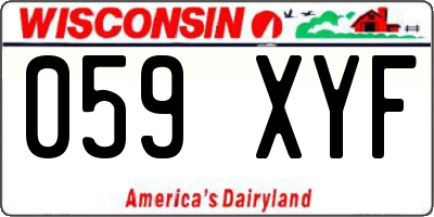 WI license plate 059XYF