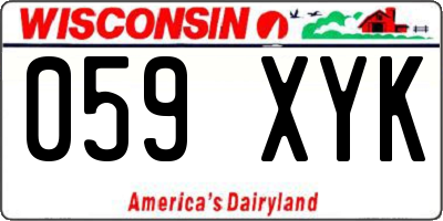 WI license plate 059XYK