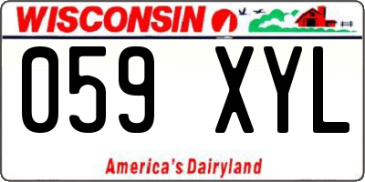 WI license plate 059XYL