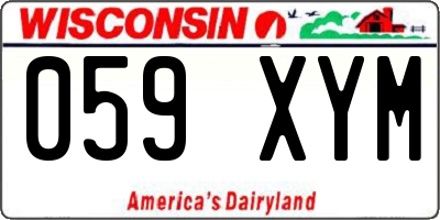 WI license plate 059XYM