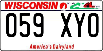 WI license plate 059XYO