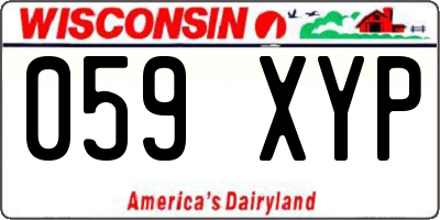WI license plate 059XYP