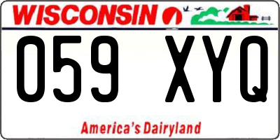 WI license plate 059XYQ
