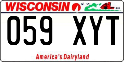 WI license plate 059XYT