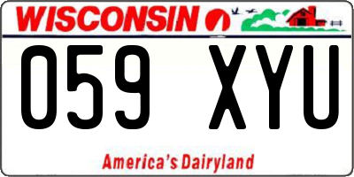 WI license plate 059XYU