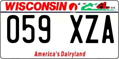 WI license plate 059XZA