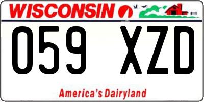 WI license plate 059XZD