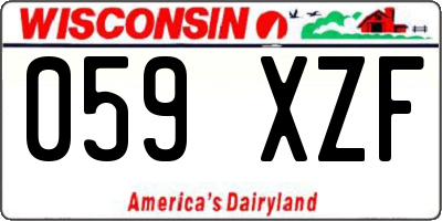 WI license plate 059XZF