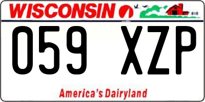 WI license plate 059XZP