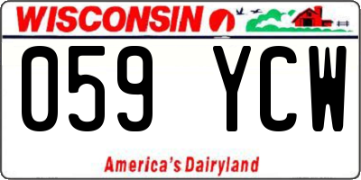 WI license plate 059YCW