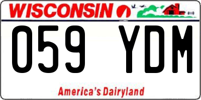 WI license plate 059YDM