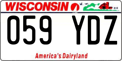 WI license plate 059YDZ