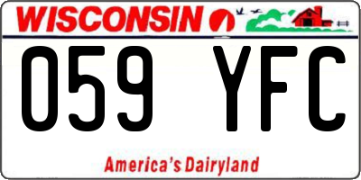 WI license plate 059YFC