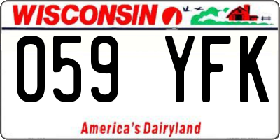 WI license plate 059YFK