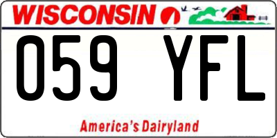 WI license plate 059YFL