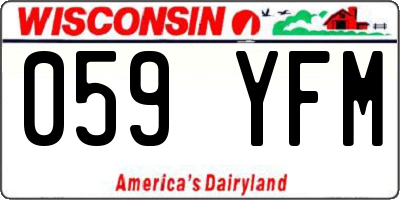 WI license plate 059YFM