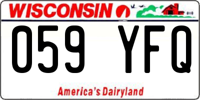 WI license plate 059YFQ