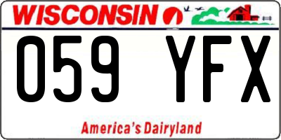 WI license plate 059YFX
