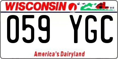 WI license plate 059YGC
