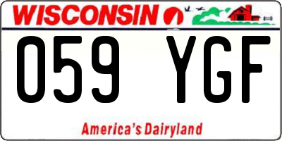 WI license plate 059YGF