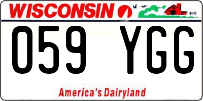 WI license plate 059YGG