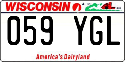 WI license plate 059YGL