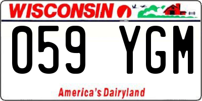 WI license plate 059YGM