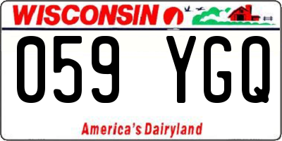 WI license plate 059YGQ