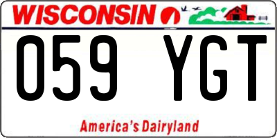 WI license plate 059YGT