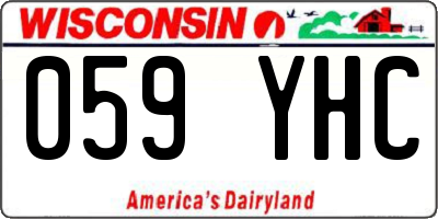 WI license plate 059YHC