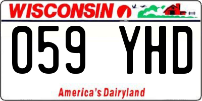 WI license plate 059YHD