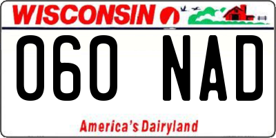 WI license plate 060NAD