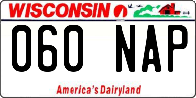 WI license plate 060NAP