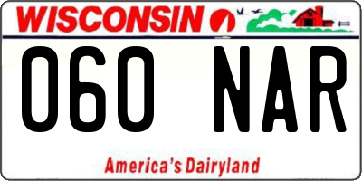 WI license plate 060NAR