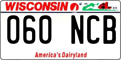 WI license plate 060NCB