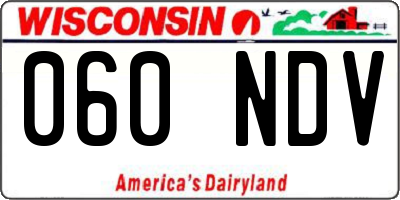 WI license plate 060NDV