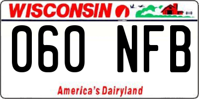 WI license plate 060NFB