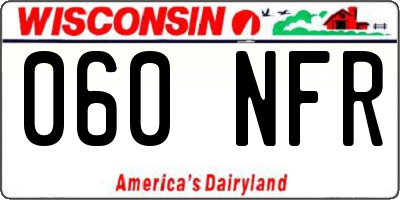 WI license plate 060NFR