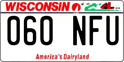 WI license plate 060NFU